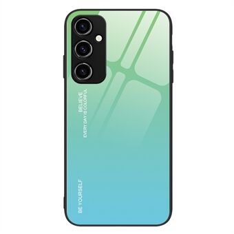 Gradient Color Telefonfodral för Samsung Galaxy A54 5G, härdat glas + PC + TPU Anti-Slip Telefonskal