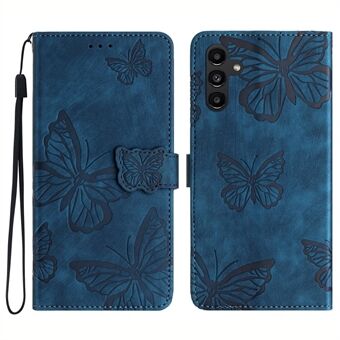 För Samsung Galaxy A54 5G Skin-touch Stand Telefonfodral Butterfly Plånboksfodral