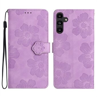 Telefonfodral Plånbok för Samsung Galaxy A54 5G, tryckt blommönster PU Läder Flip Stand Cover