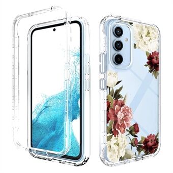 För Samsung Galaxy A54 5G PC Ram + TPU Transparent Fodral Mönster Utskrift Drop-proof skal