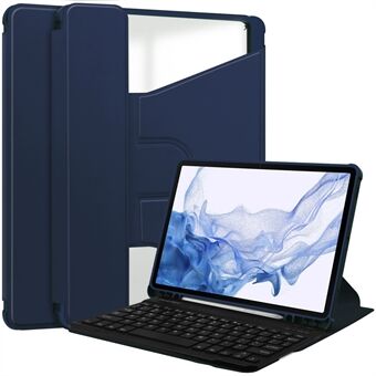 För Samsung Galaxy Tab S9 360-graders roterande stånd surfplatta fodral PU-läder+akryltäckning (utan tangentbord)