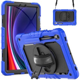 För Samsung Galaxy Tab S9 (X710 / X716B / X718U) PC+Silicone Kickstand-fodral Anti-Drop Surfplatta Skydd med PET-skärmskydd.