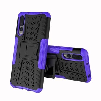 För Huawei P20 Pro Anti-slip PC + TPU Hybridfodral med kickstand