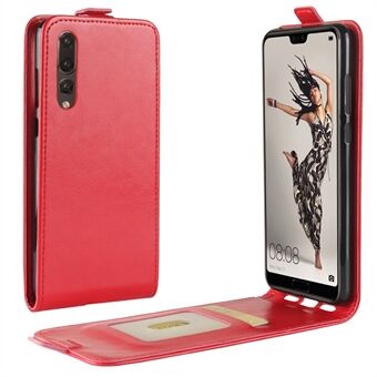 Crazy Horse Texture Vertical Flip Leather Magnetic Case till Huawei P20 Pro