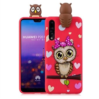 3D sött dockmönster Utskrift TPU-bakfodral till Huawei P20 Pro