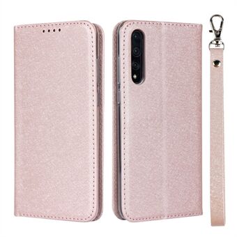 Silk Skin Leather Wallet Stand Skydds ringer fallet för Huawei P20 Pro