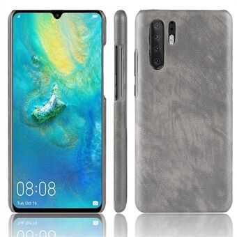 Litchi Skin Läderbelagt hårt PC-fodral till Huawei P30 Pro