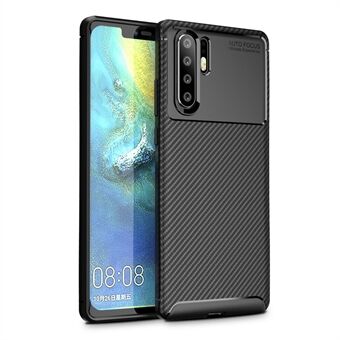 För Huawei P30 Pro Kolfibertextur Stötsäker TPU Mobilskal