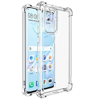 IMAK UX-4 Series Transparent Telefonskal för Huawei P30 Pro Fyra Hörn Stötresistent TPU Bakskal