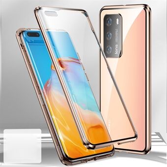 Helförpackad metall + telefonfodral i härdat glas med kameraskydd för Huawei P40