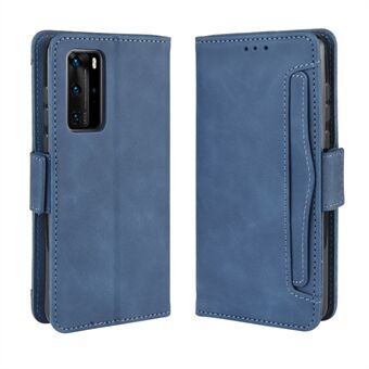 Flera Card Slots Läder Stand Shell för Huawei P40 Pro