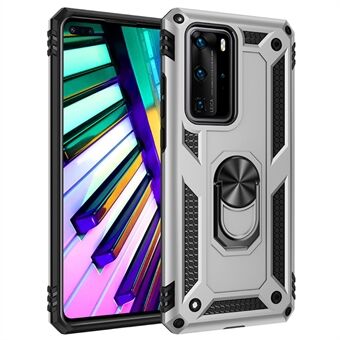 Ring Kickstand Armor Case PC TPU Combo Mobile Shell för Huawei P40 Pro