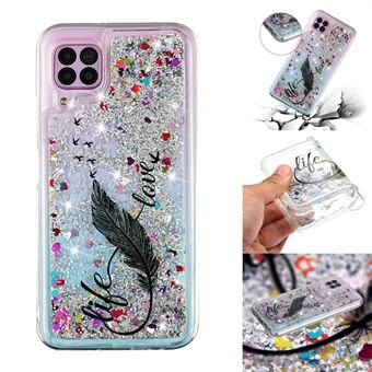 Mönstertryck Glitter Powder Quicksand TPU-skal till Huawei P40 Lite 4G / Nova 6 SE / Nova 7i