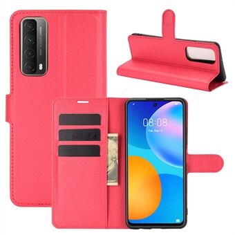 Litchi Texture Wallet Stand Läder Skyddande skal för Huawei P Smart 2021 / Y7a