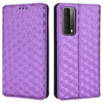 För Huawei Y7a / Huawei P Smart 2021 Multifunktions plånbokstelefon Skyddsfodral Stöd Stöd Stand Mobilfodral PU-läder + TPU-telefonfodral