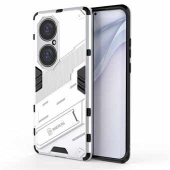 Vikbart Kickställ Stötsäkert PC + TPU Hybrid Phone Back Case Protector för Huawei P50 Pro