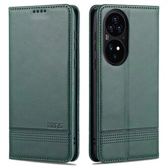 AZNS PU Leather Flip Book Stötsäkert autoabsorberat magnetfodral med Stand för Huawei P50 Pro