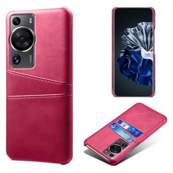 För Huawei P60 / P60 Pro telefonfodral Dubbla kortplatser Stötsäkert PU-läder+PC-fodral