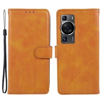 För Huawei P60 / P60 Pro Calf Texture Stand Cover Magnetlås Läderplånbok Telefonfodral