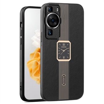 KADEM För Huawei P60 / P60 Pro fodral i läder + TPU + akryl skyddande mobilskydd