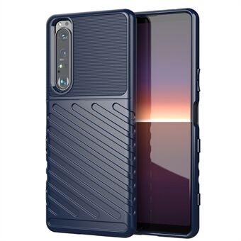 Thunder Series Twill Texture TPU telefonfodral för Sony Xperia 1 III 5G