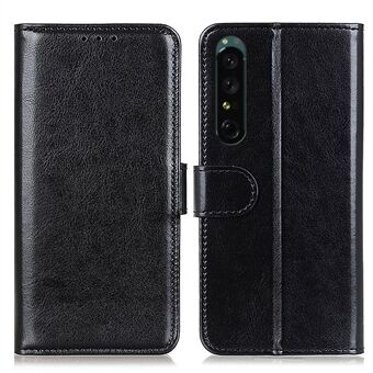 För Sony Xperia 1 IV läder skyddsfodral Crazy Horse Texture Plånboksfunktion Horisontellt Stand Flip-fodral