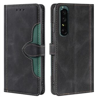 För Sony Xperia 1 IV Plånbok Flip Telefonskydd PU Läder Halmhatt Mönster Stand Funktion Folio Stötsäkert Full Protection Fodral