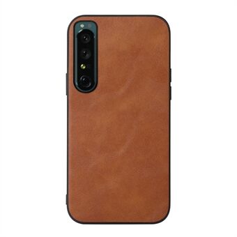 Texturerat PU-läderbelagt Hybridfodral för Sony Xperia 1 IV Anti- Scratch TPU + PC Bottentelefon bakstycke