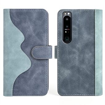 För Sony Xperia 1 IV Justerbart Stand Plånboksfunktion Skarvningsdesign Läder Magnetic Flip Phone Shell Case