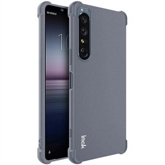 IMAK Matte TPU-fodral för Sony Xperia 1 IV 5G, fyra hörnkrockkuddar Stötsäkert telefonskal med skärmskydd