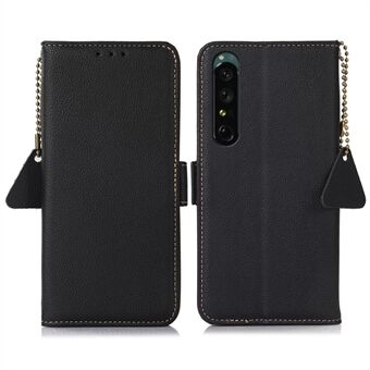 TJ för Sony Xperia 1 V RFID Blocking Flip Läder plånboksfodral Stand Stötsäkert telefonfodral