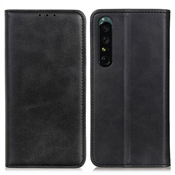 Telefonfodral i delat läder till Sony Xperia 1 V Stand Fullständigt skyddsfodral