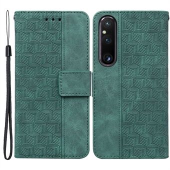 För Sony Xperia 1 V Imprinted Telefonfodral Stand Skyddsfodral