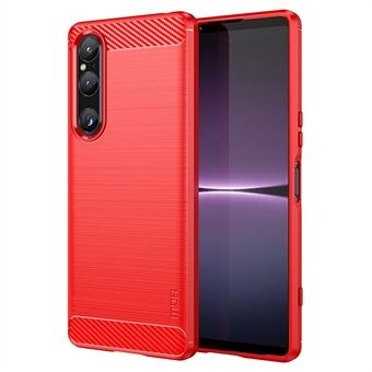 MOFI JK TPU Series-1 för Sony Xperia 1 V kolfiberborstad telefonfodral Mjuk TPU telefonbaksida