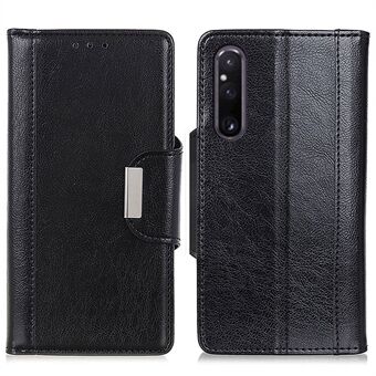 Plånboksfodral till Sony Xperia 1 V Stötsäkert skal PU-läder Folio Flip-telefonfodral