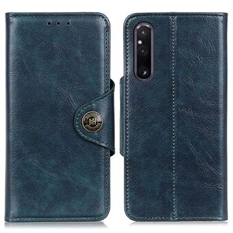 KHAZHEN för Sony Xperia 1 V Plånbok PU- Stand Telefonfodral Anti-dropp telefonskal