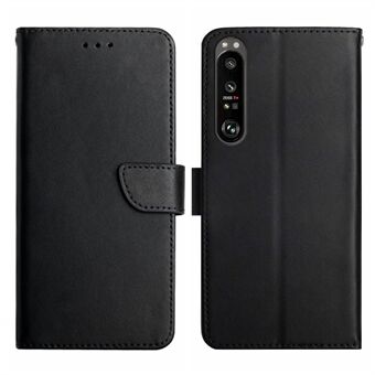 HT02 för Sony Xperia 1 V Nappa Texture Telefonfodral Stand Plånbok äkta koläder Flip-telefonfodral