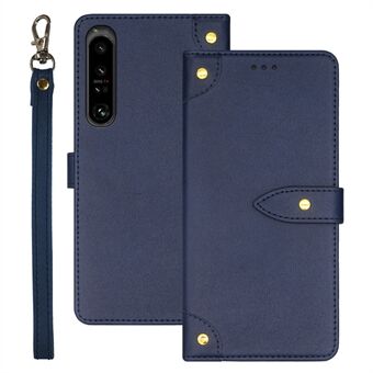 IDEWEI för Sony Xperia 1 V Drop-proof flip Stand Telefonfodral Läderfodral med kortplatser