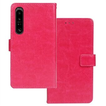 IDEWEI för Sony Xperia 1 V PU Stand Crazy Horse Texture Plånboksfodral Telefonskal