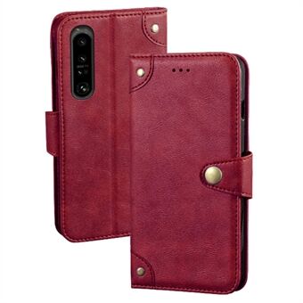 IDEWEI för Sony Xperia 1 V- Stand PU-lädertelefonfodral Scratch plånboksfodral