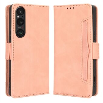 Plånboksfodral för Sony Xperia 1 V PU-läder med flera kortplatser Stand telefonfodral