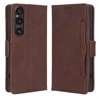 Plånboksfodral för Sony Xperia 1 V PU-läder med flera kortplatser Stand telefonfodral