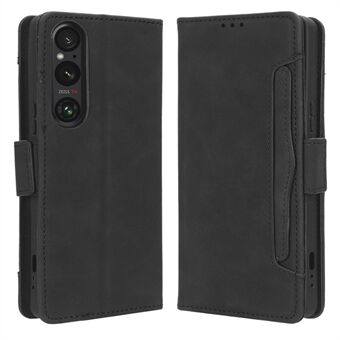 Plånboksfodral för Sony Xperia 1 V PU-läder med flera kortplatser Stand telefonfodral