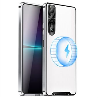 Magic Shield Magnetic Series för Sony Xperia 1 V Slim Case Anti-Drop Metal Frame Telefonfodral med linsskydd Kompatibel med MagSafe