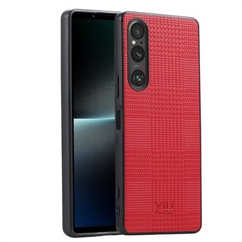 VILI TH-serien telefonväska för Sony Xperia 1 V, PU-läderbelagd PC+TPU-telefonbakstycke