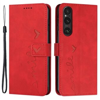 För Sony Xperia 1 V Läderfodral Skin-touch Ställ Plånbok Telefonfodral