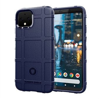 Anti-shock Square Grid Texture TPU-baksida för Google Pixel 4