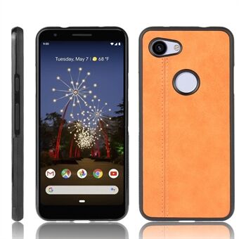 Telefonfodral för Google Pixel 3a i läderbelagt PC + TPU-hybridskal