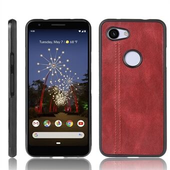 Telefonfodral för Google Pixel 3a, läderöverdragen PC + TPU-hybridskal