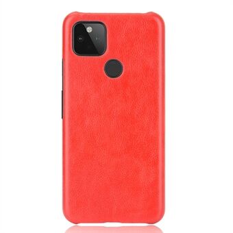 Litchi Skin Läderbelagd PC Unik Designskal för Google Pixel 5